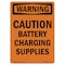 Signmission Safety Sign, OSHA WARNING, 10" Height, Caution Battery Charging, Portrait OS-WS-D-710-V-13619 - alternate 1